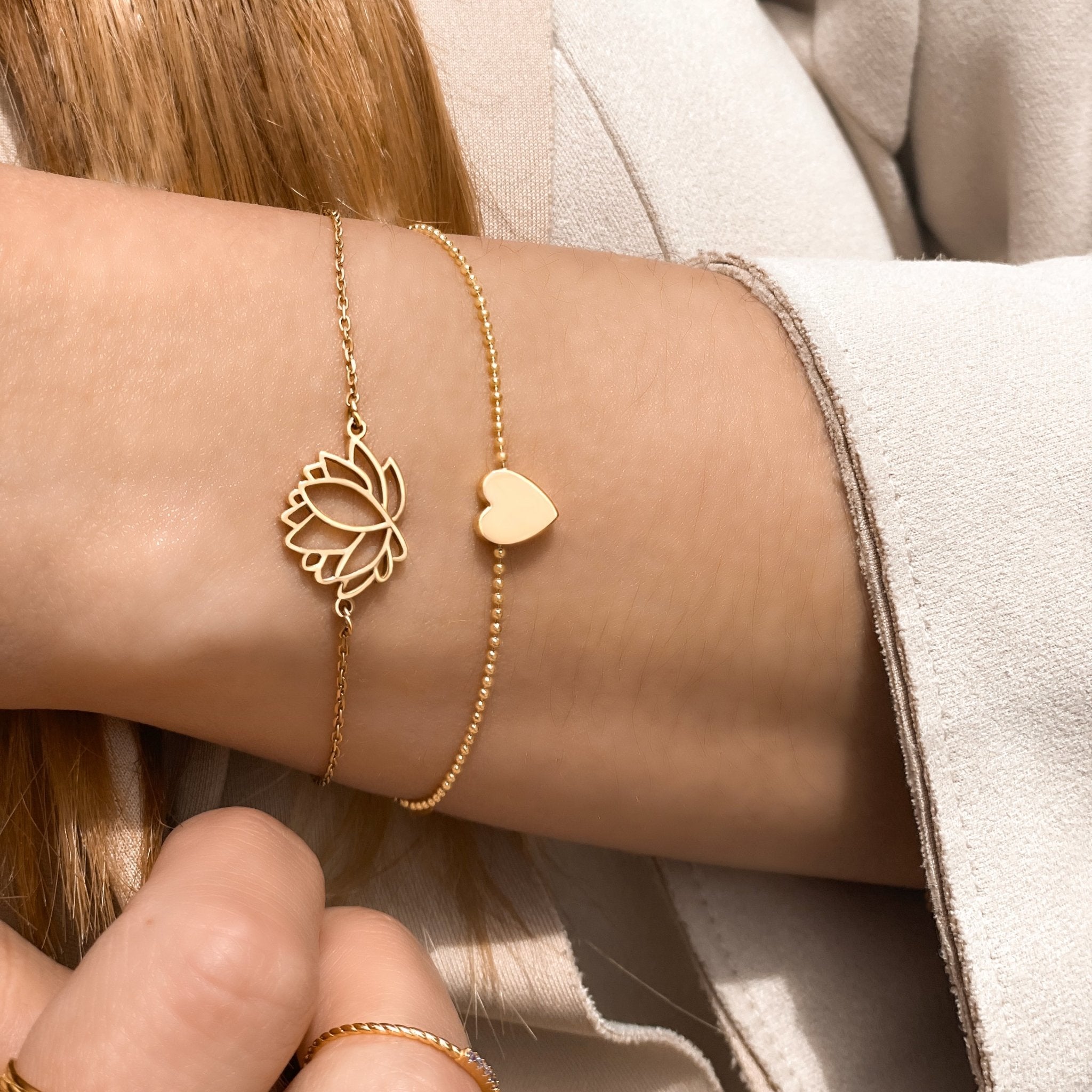 Bracelet "Lotus-Cœur" - LaMaisonDesBijoux