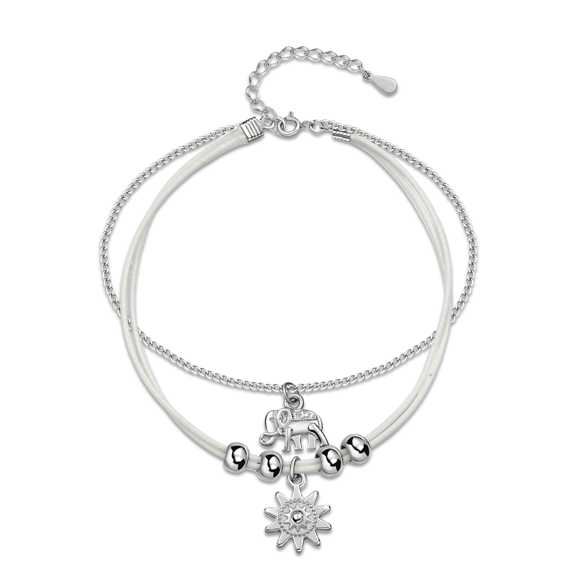 Bracelet de cheville Éléphant-Soleil - LaMaisonDesBijoux