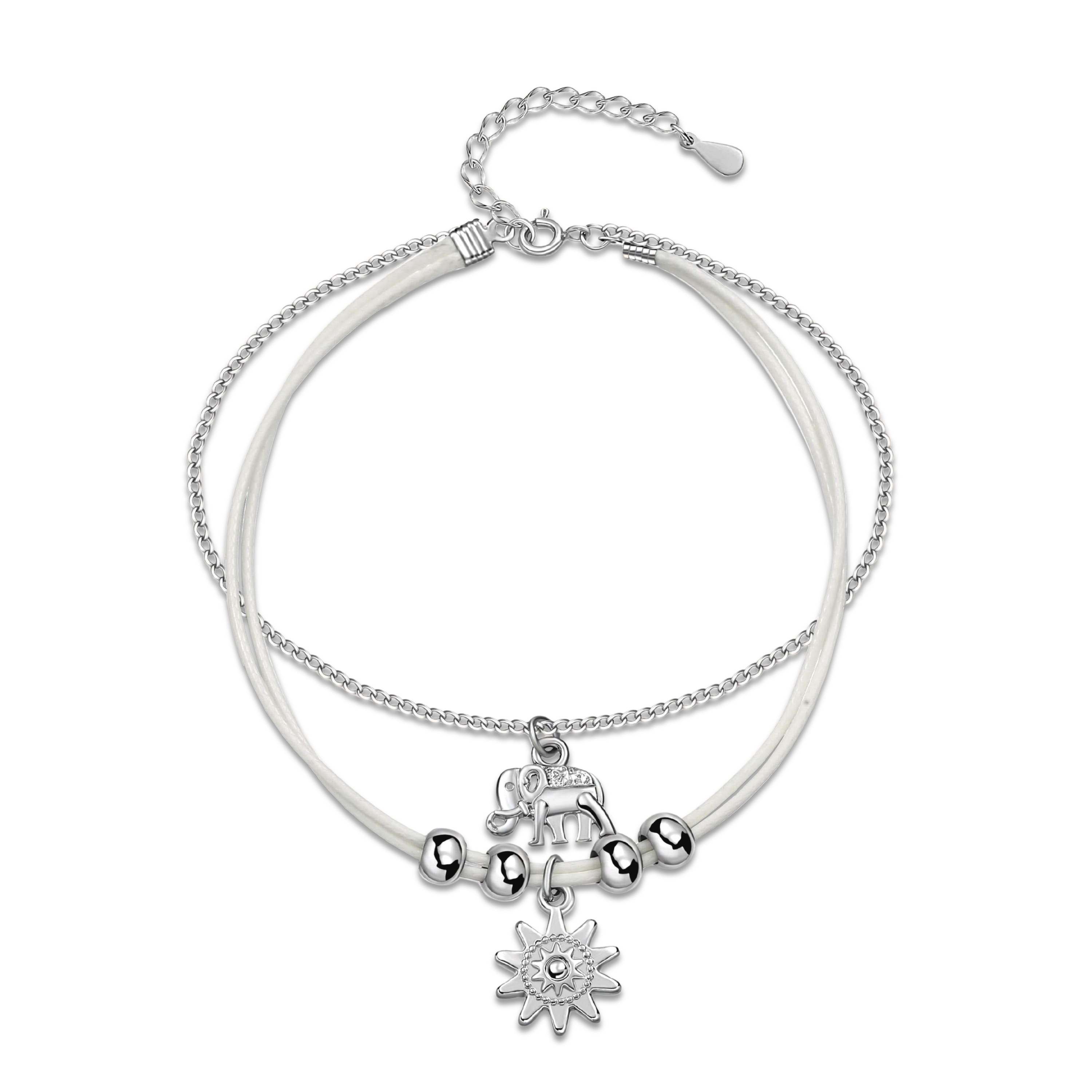 Bracelet de cheville Éléphant-Soleil