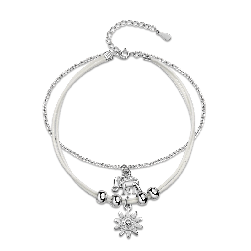 Bracelet de cheville Éléphant-Soleil - LaMaisonDesBijoux