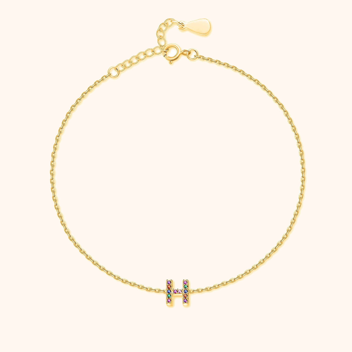 Bracelet de cheville Irisé Initial - LaMaisonDesBijoux