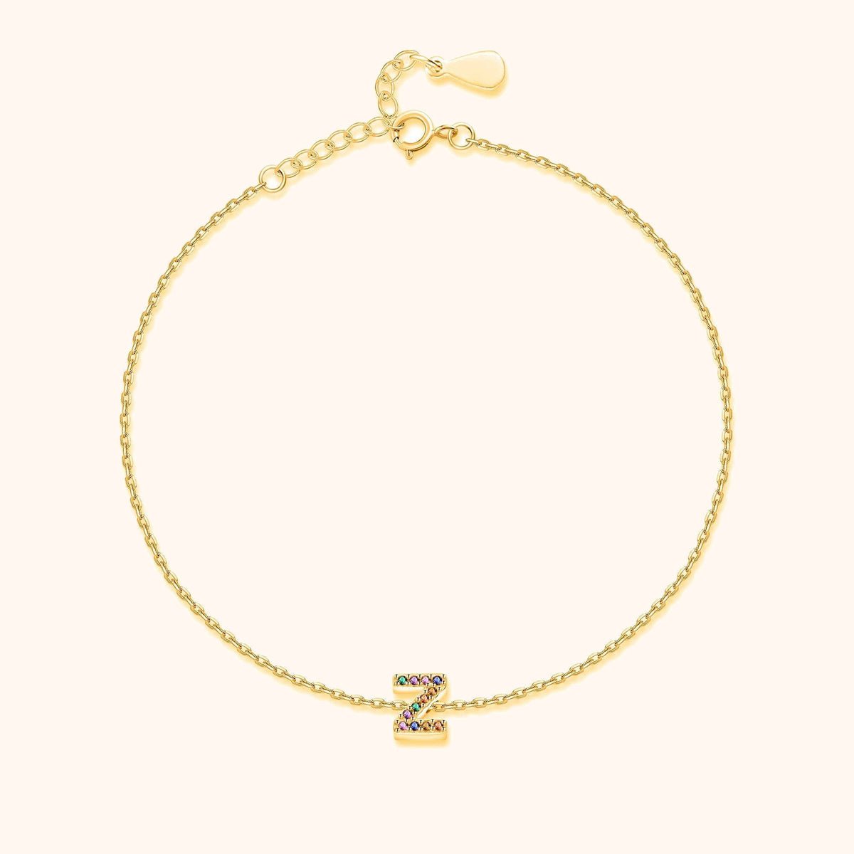 Bracelet de cheville Irisé Initial - LaMaisonDesBijoux