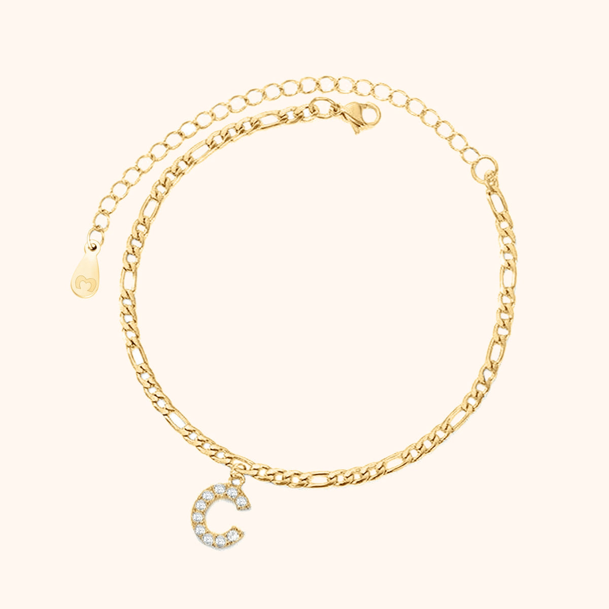 Bracelet de cheville Initiales - LaMaisonDesBijoux