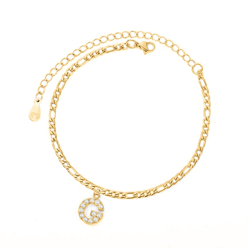 Bracelet de cheville "Initiales" - LaMaisonDesBijoux