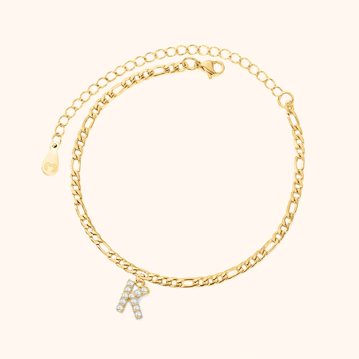 Bracelet de cheville Initiales - LaMaisonDesBijoux