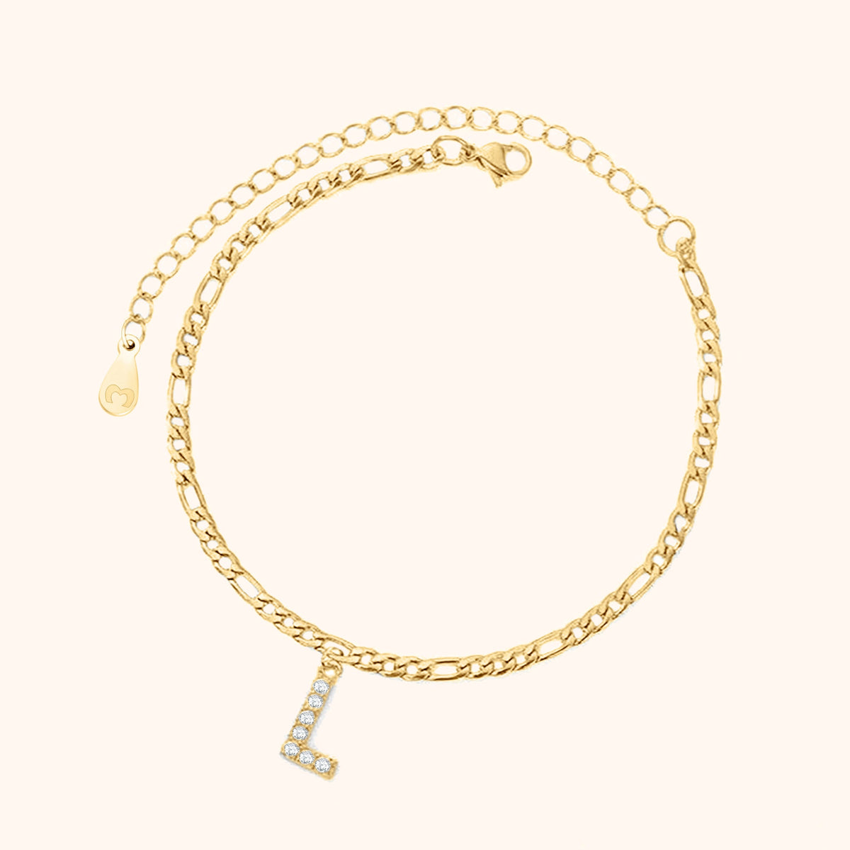 Bracelet de cheville Initiales - LaMaisonDesBijoux