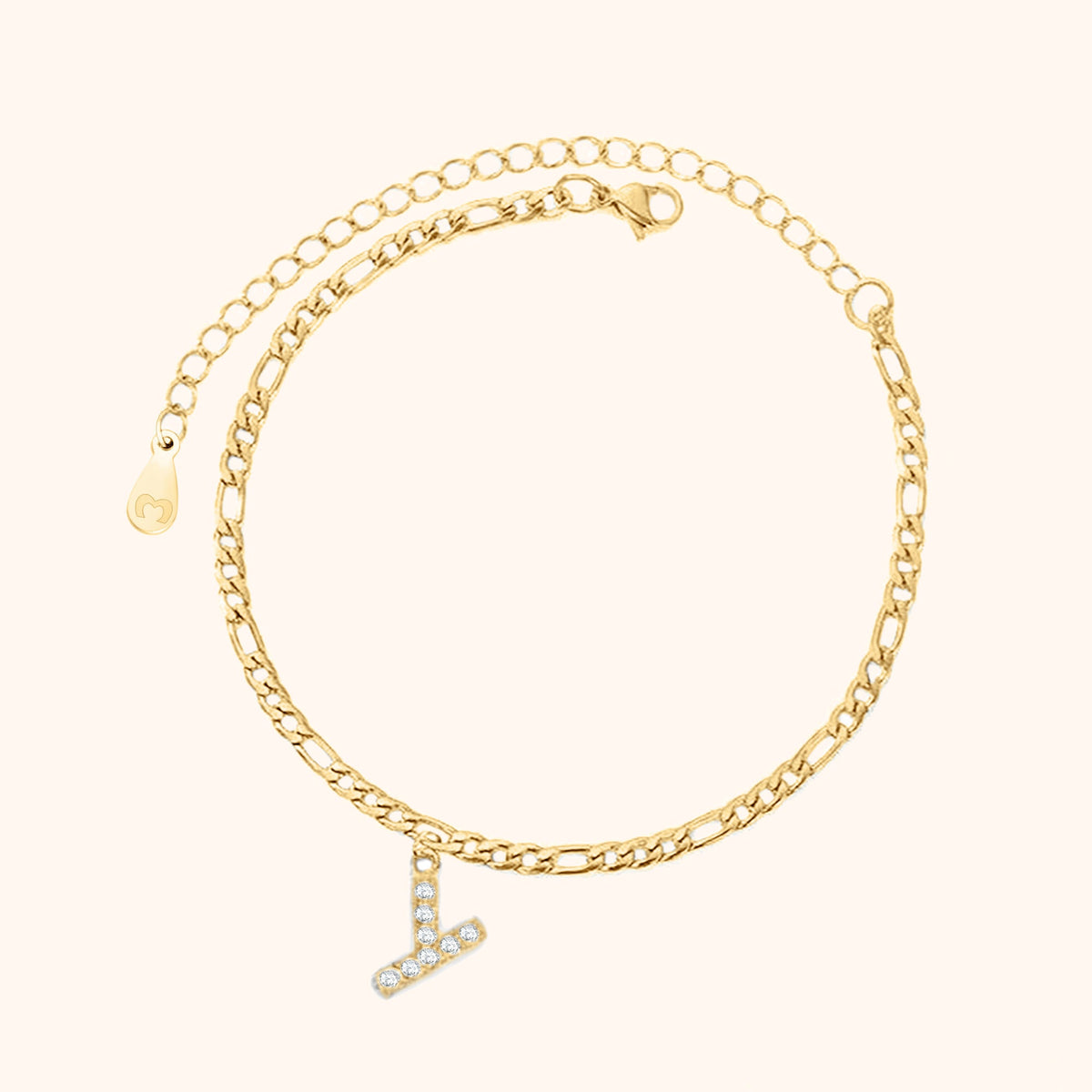 Bracelet de cheville Initiales - LaMaisonDesBijoux