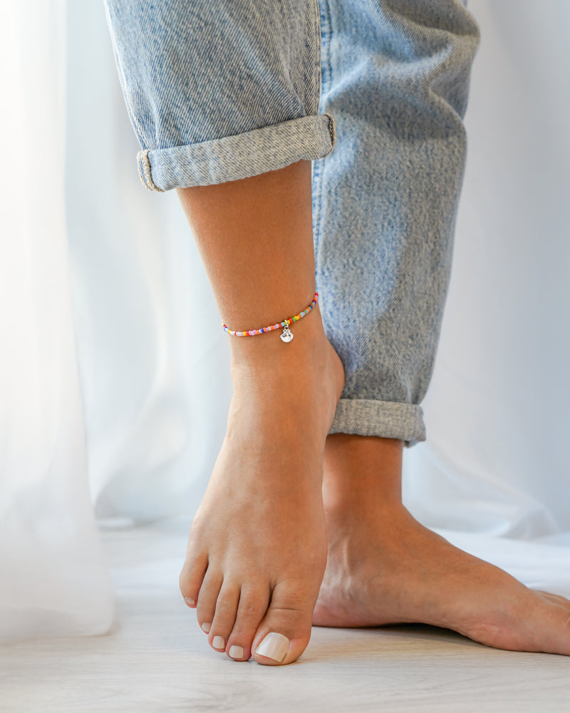 Bracelet de cheville Coquille Multicolore - LaMaisonDesBijoux
