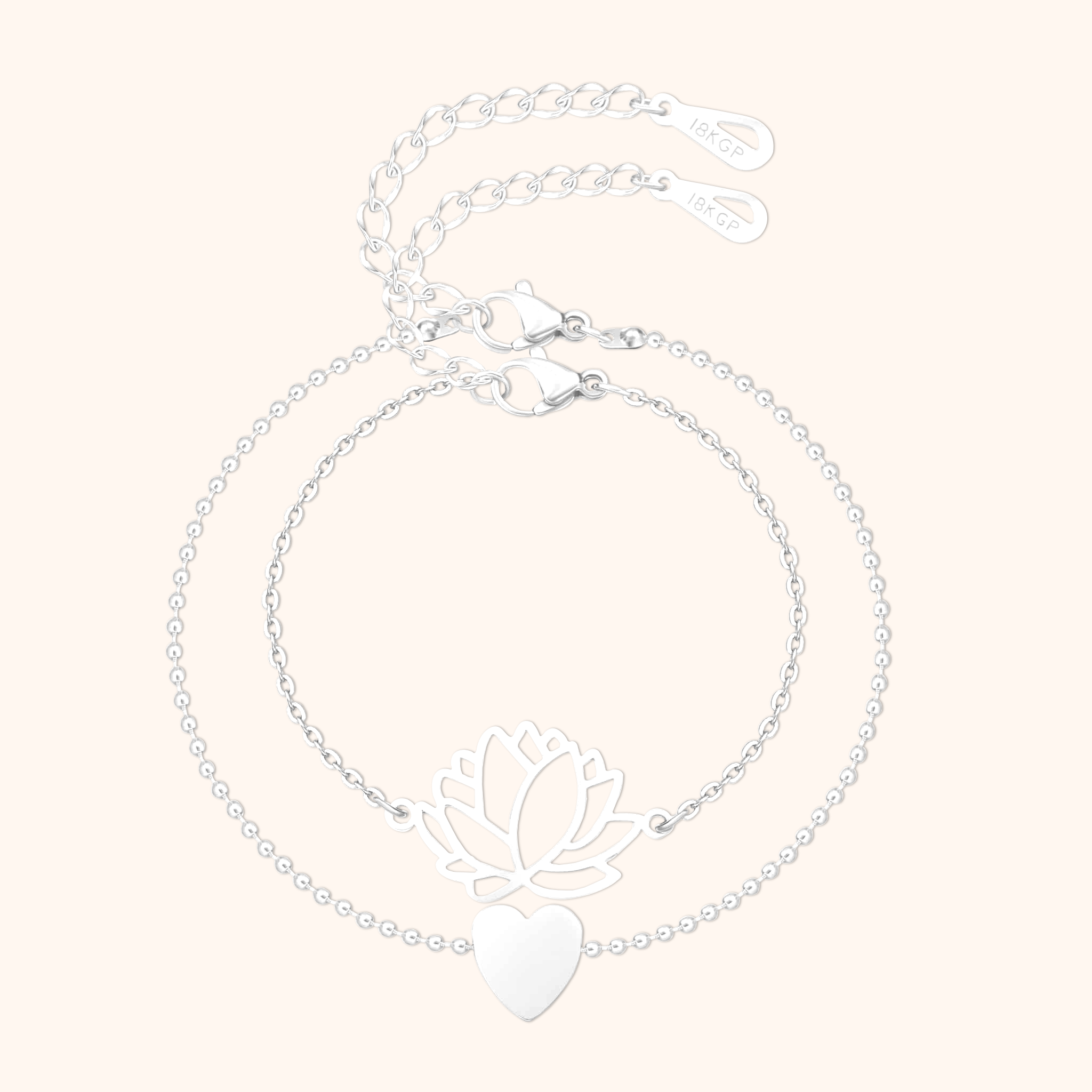 Bracelet "Lotus-Cœur"