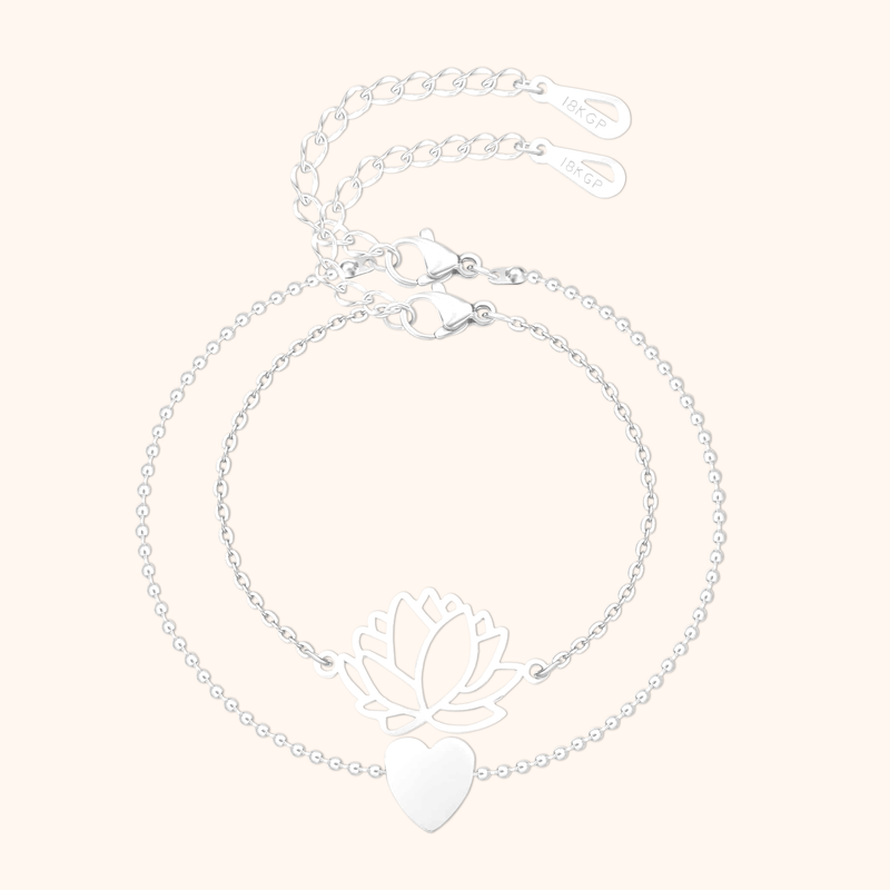 Bracelet Lotus-Cœur - LaMaisonDesBijoux