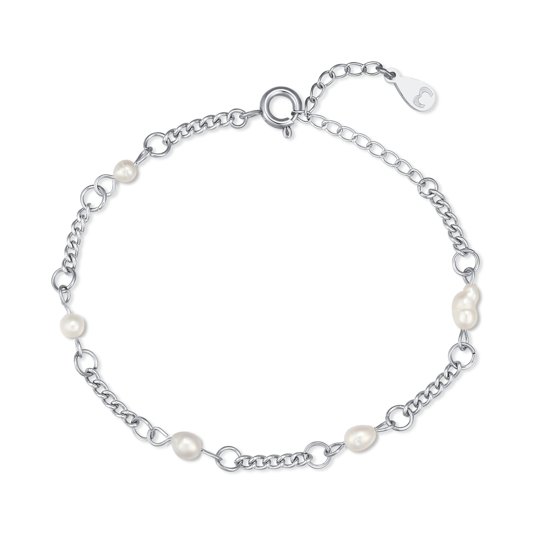 Bracelet Perles Blanches