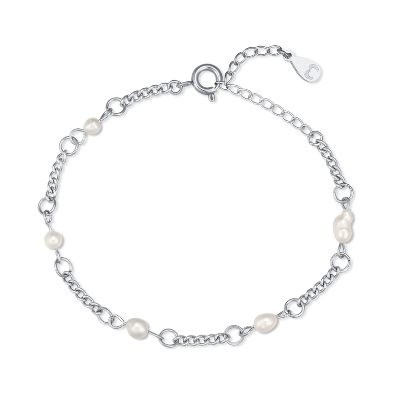 Bracelet Perles Blanches