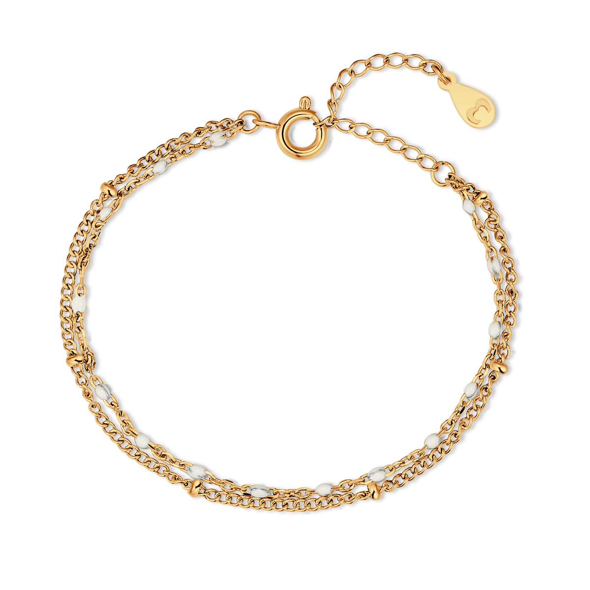 Bracelet Boules Blanches