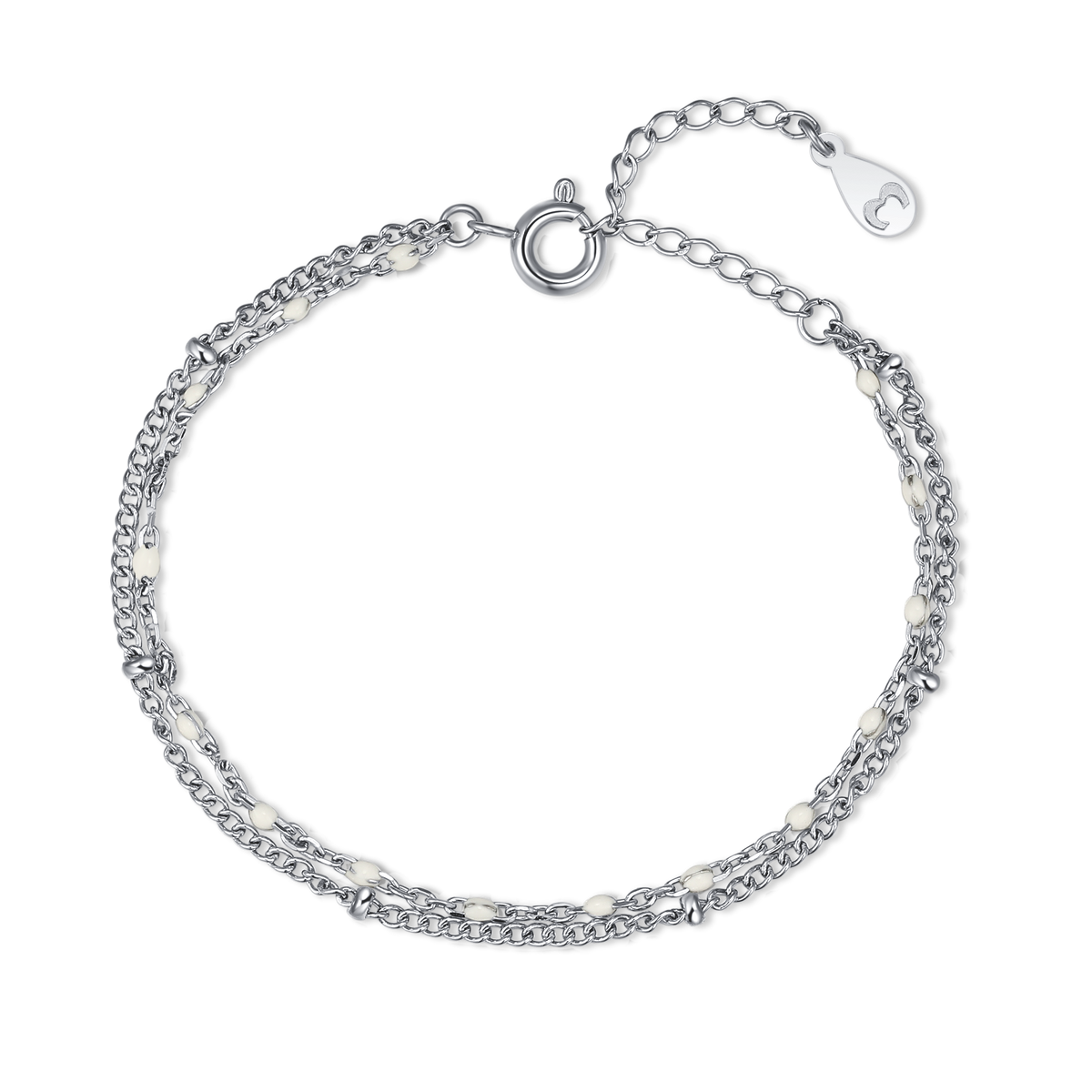 Bracelet Boules Blanches