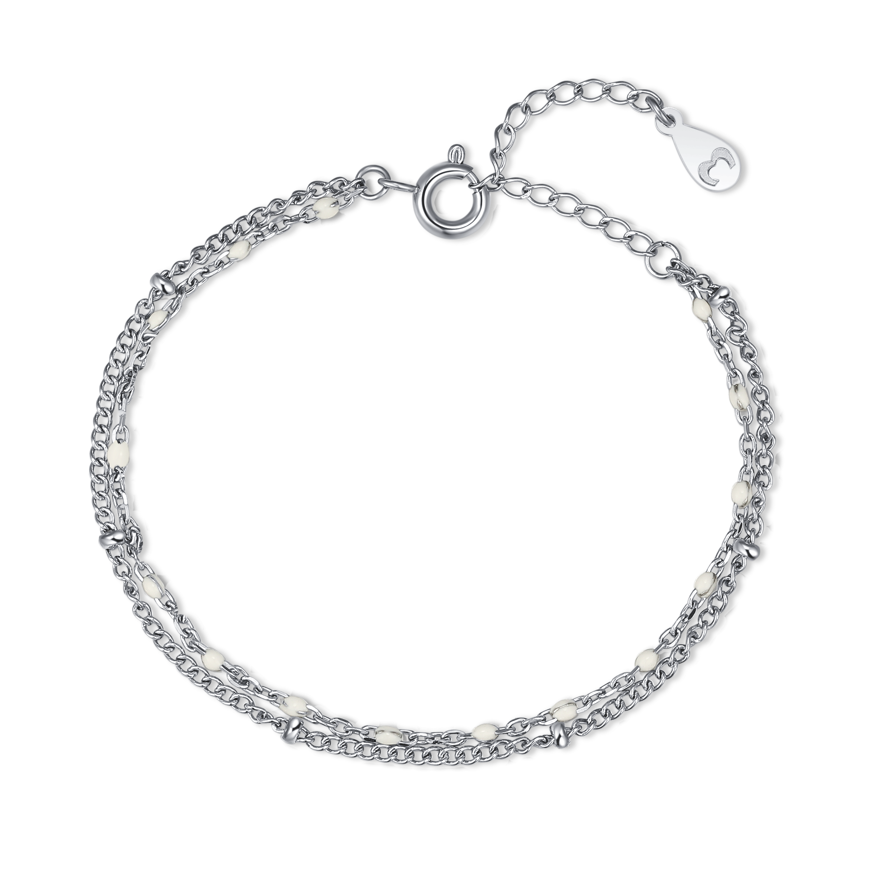Bracelet Boules Blanches