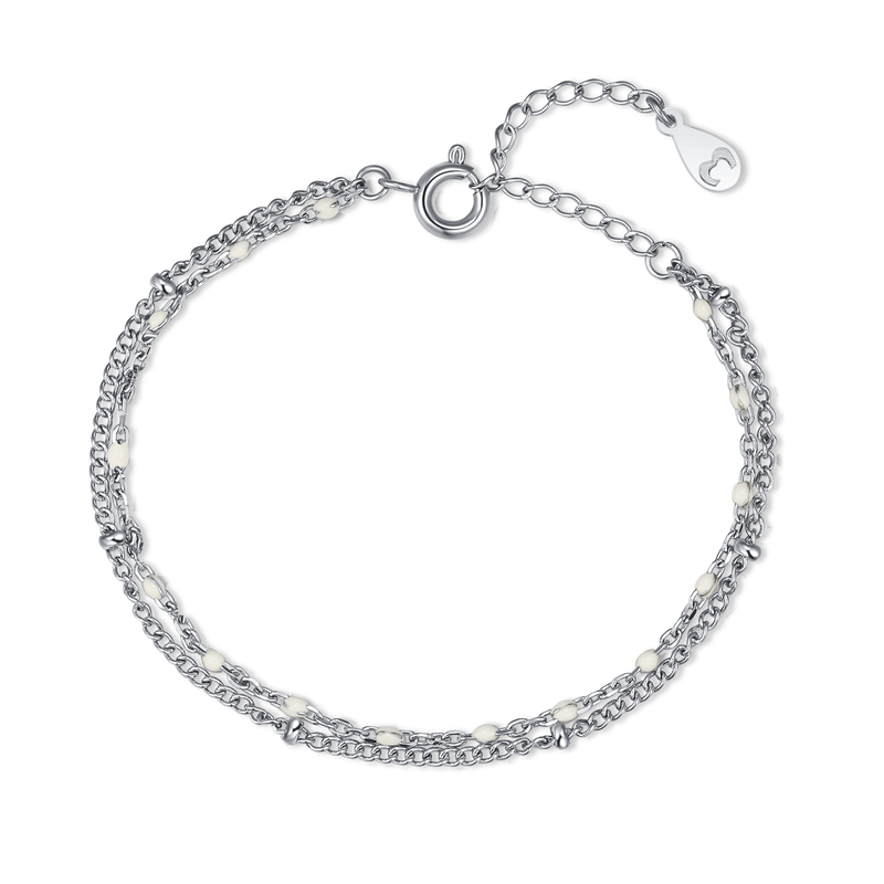 Bracelet Boules Blanches