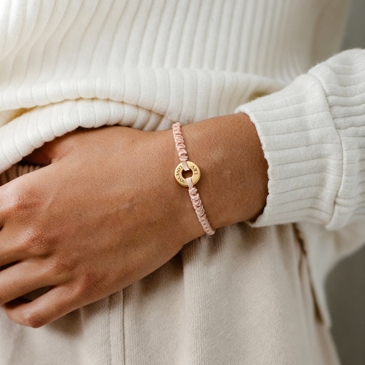 Bracelet Rose Clair - Personnalisé - LaMaisonDesBijoux