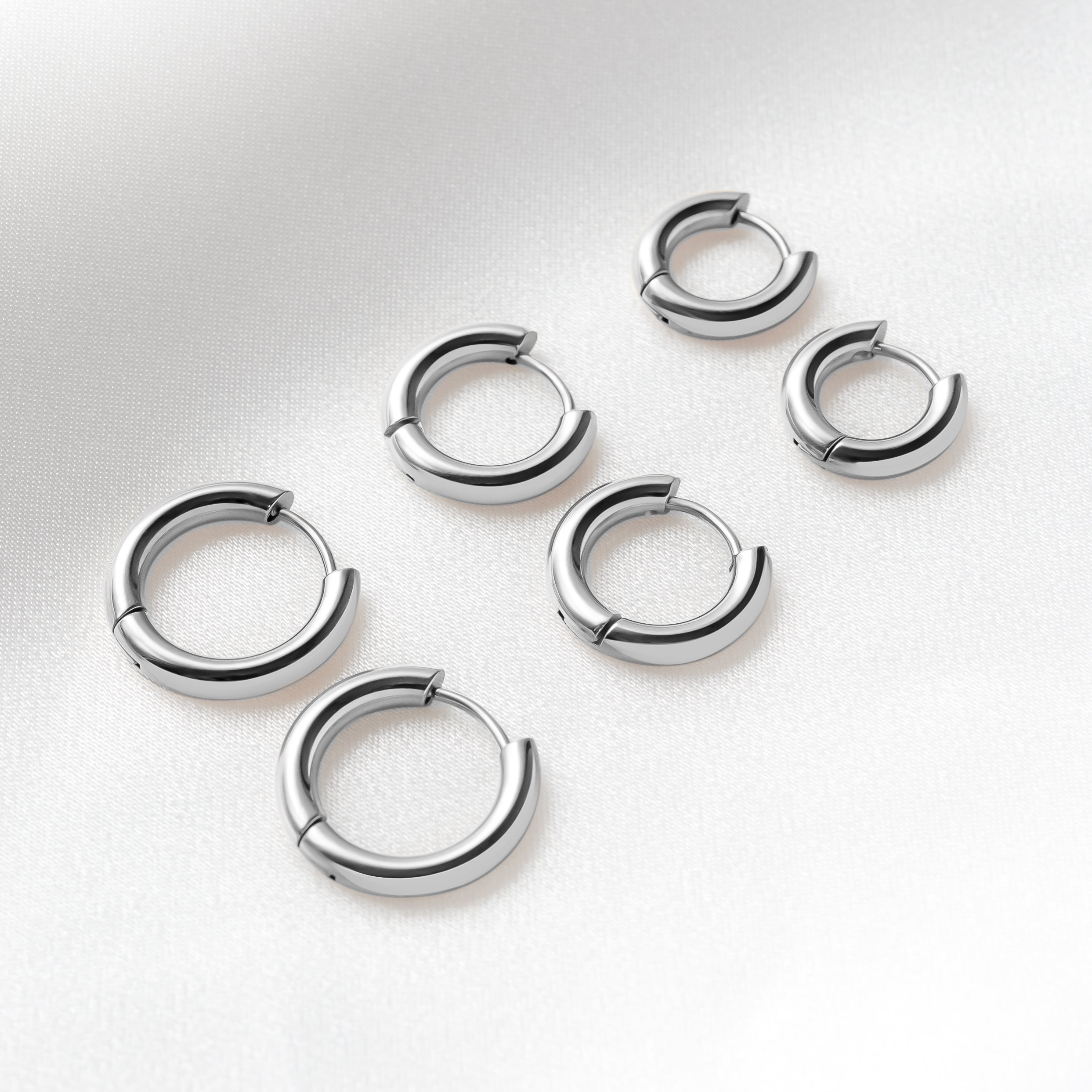 Boucles d'oreilles Rond-point Acier - LaMaisonDesBijoux