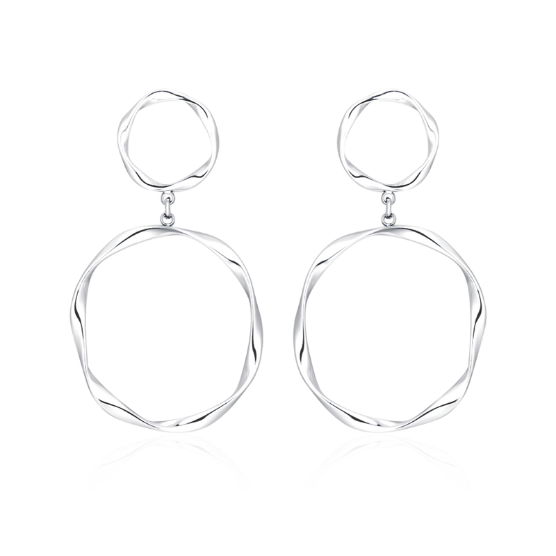 Boucles d'oreilles Cercles Suspendus - LaMaisonDesBijoux