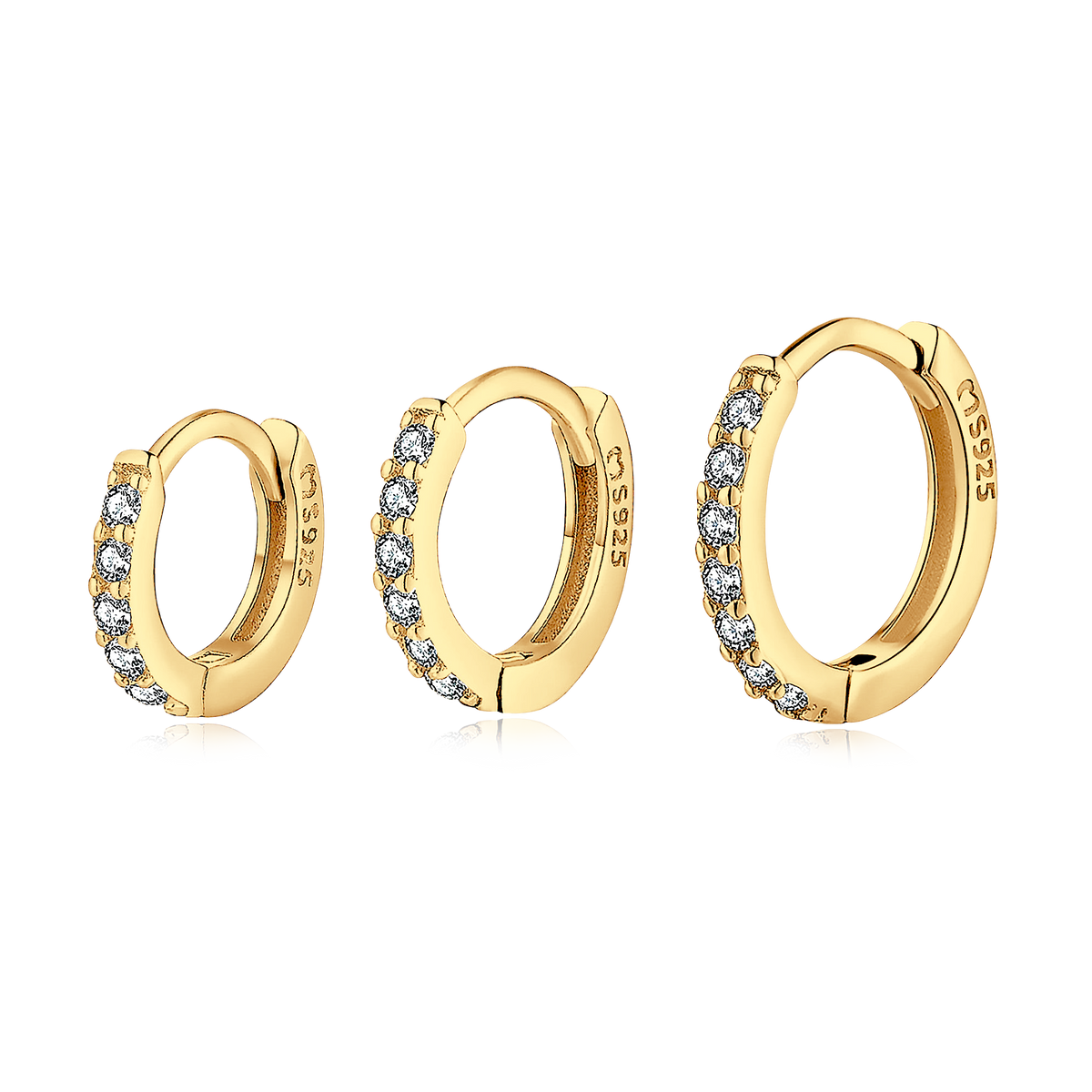 Boucles d'oreilles Triple Anneaux - LaMaisonDesBijoux