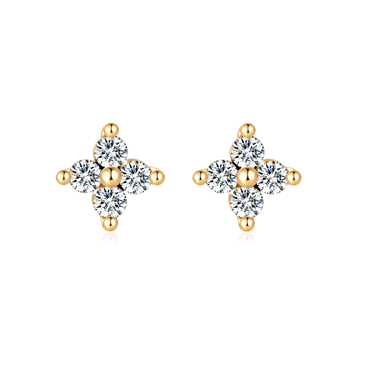 Boucles d'oreilles Mini Fleur de Cristal - LaMaisonDesBijoux