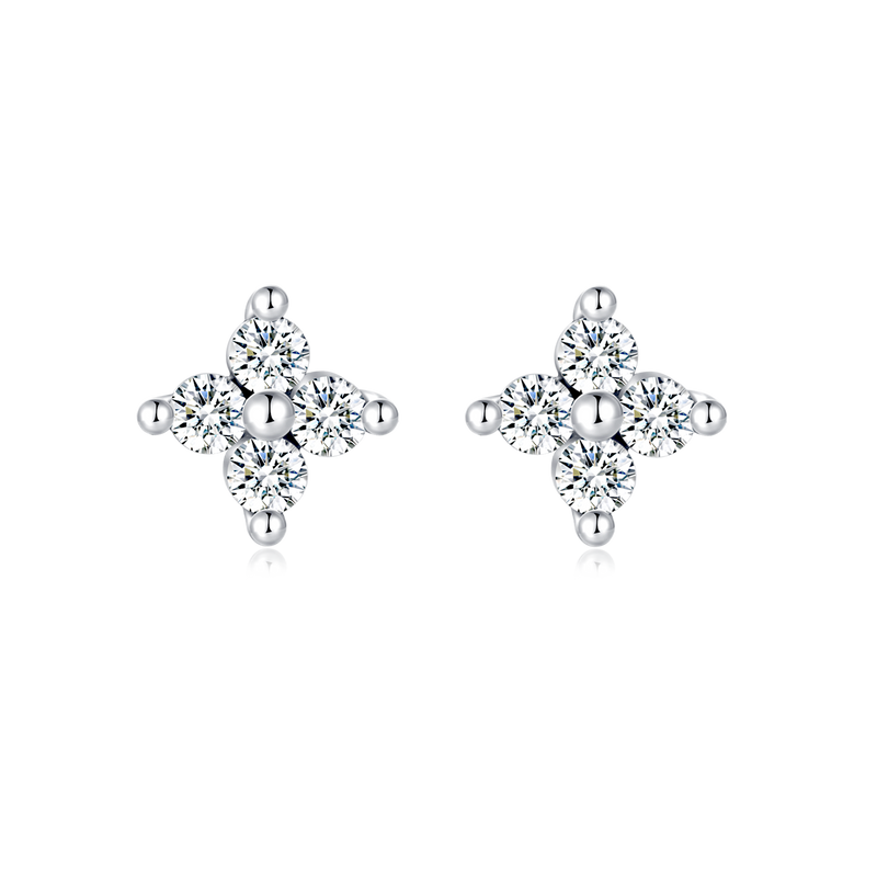 Boucles d'oreilles Mini Fleur de Cristal - LaMaisonDesBijoux
