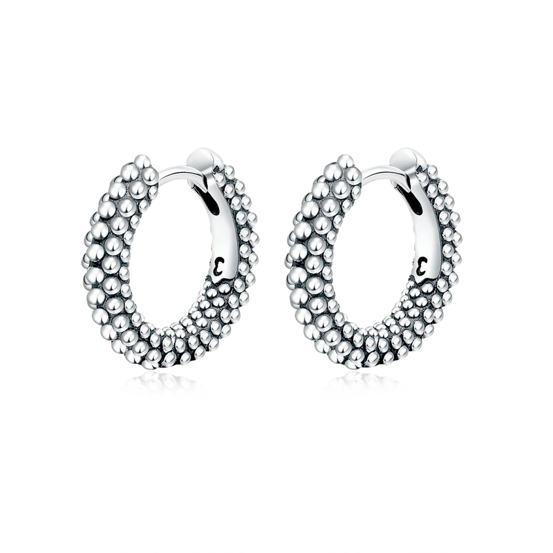 Boucles d'oreilles Anneaux à Billes - LaMaisonDesBijoux