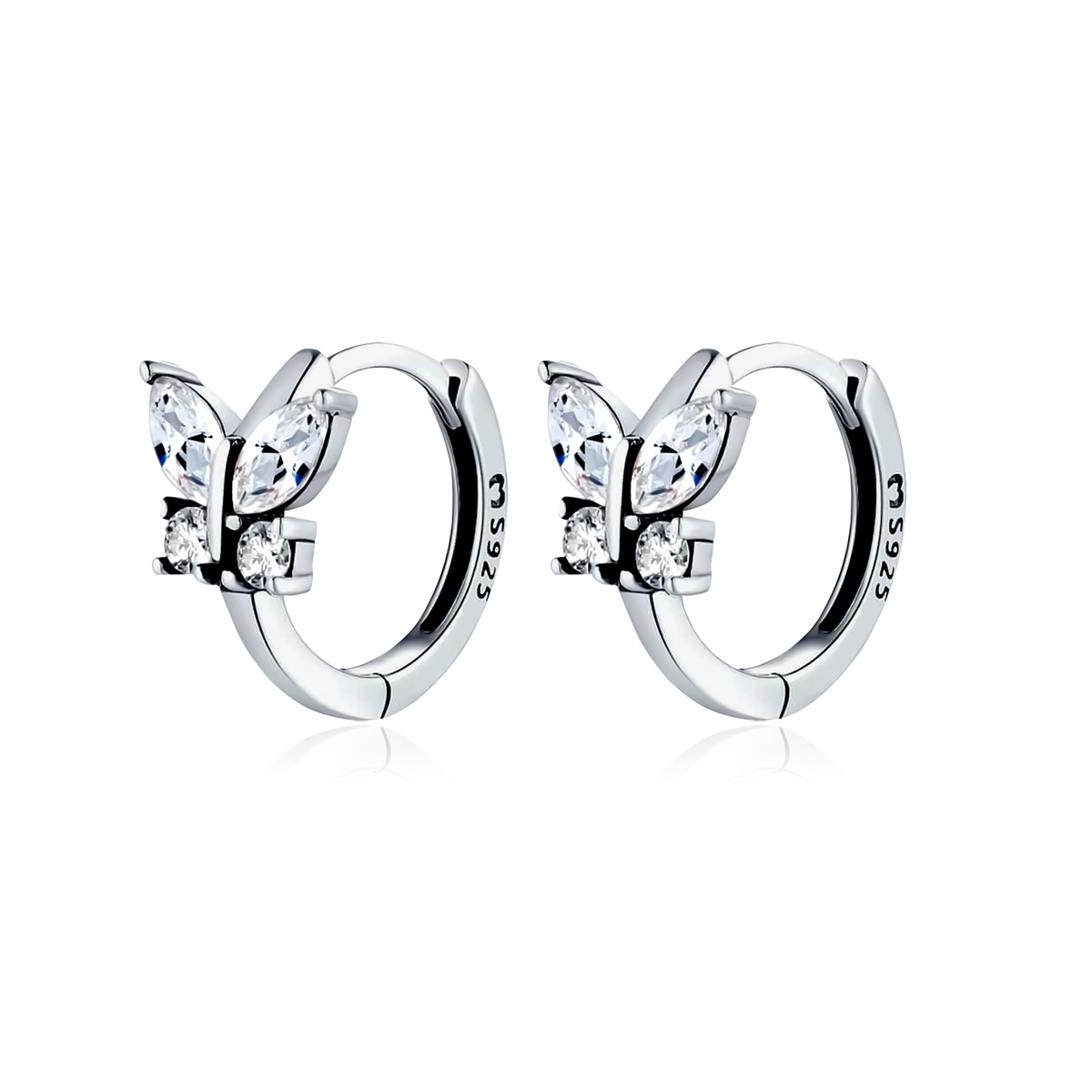 Boucles d'oreilles Papillon Cristal - LaMaisonDesBijoux