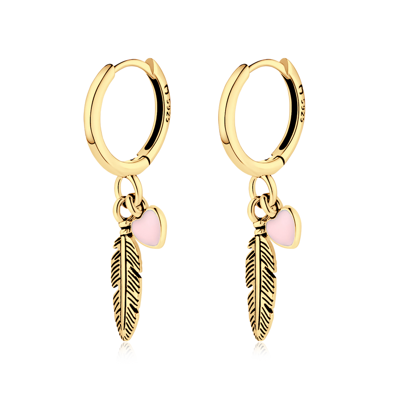 Boucles d'oreilles Plumes d'Amour - LaMaisonDesBijoux
