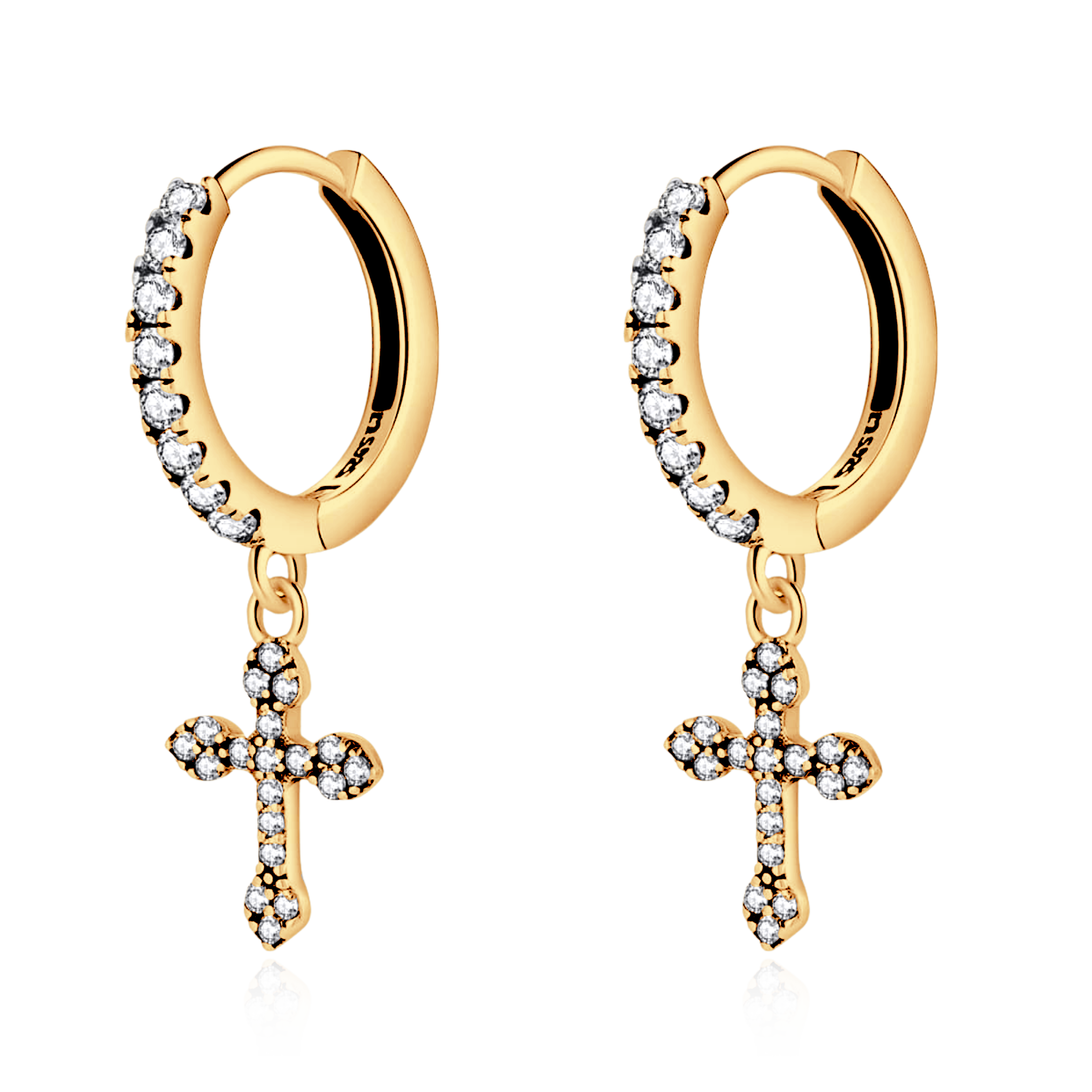 Boucles d'oreilles Croix Gothique