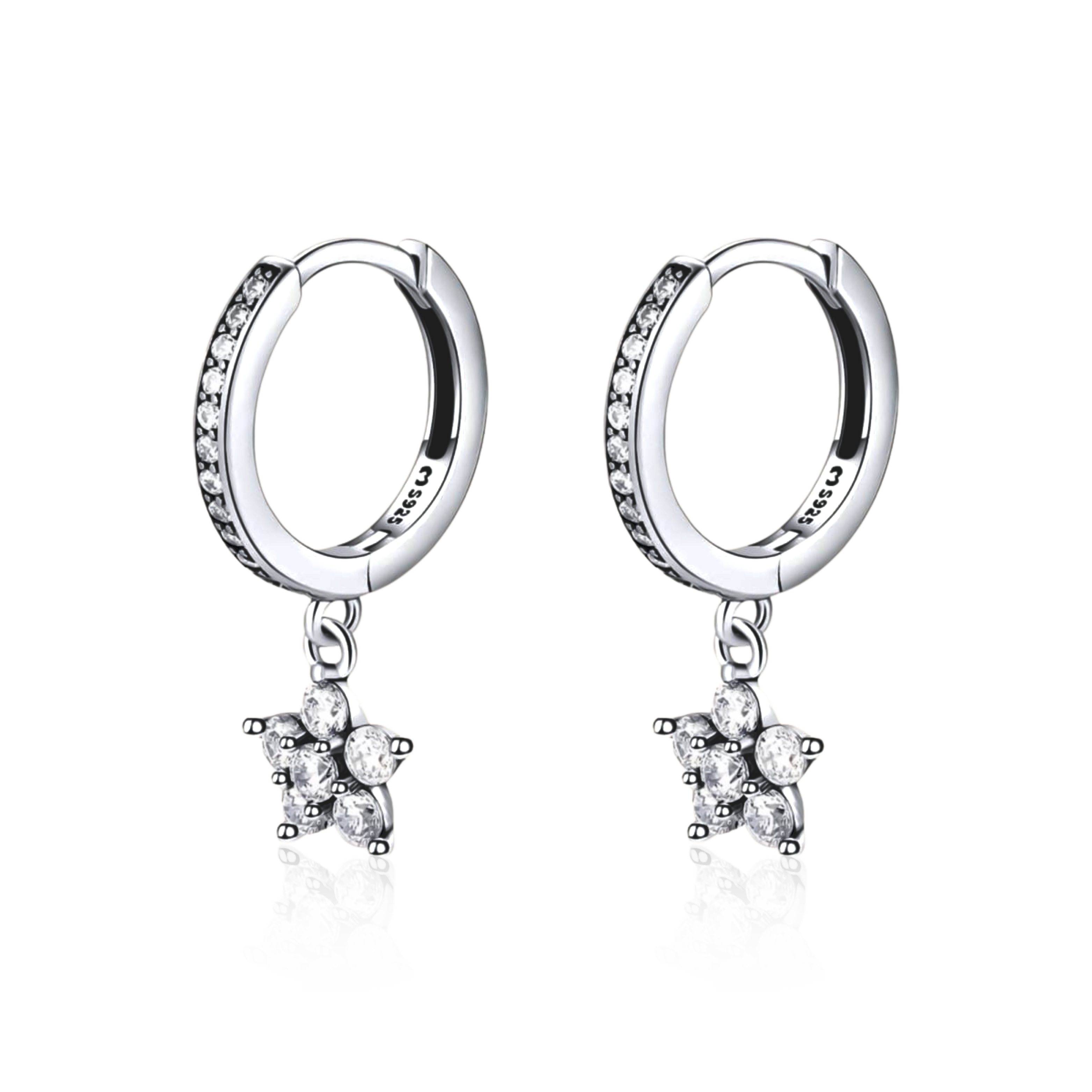 Boucles d'oreilles Petite Fleur Brillante