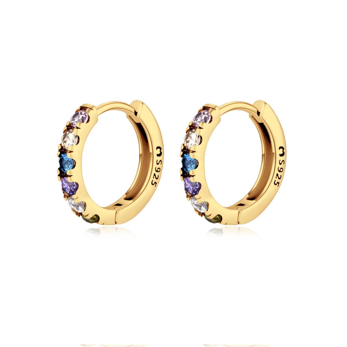 Boucles d'oreilles Zircones Colorées - LaMaisonDesBijoux