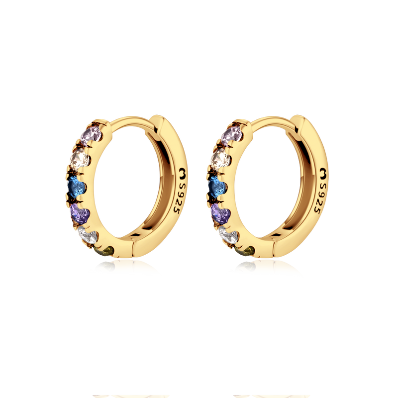 Boucles d'oreilles Zircones Colorées - LaMaisonDesBijoux