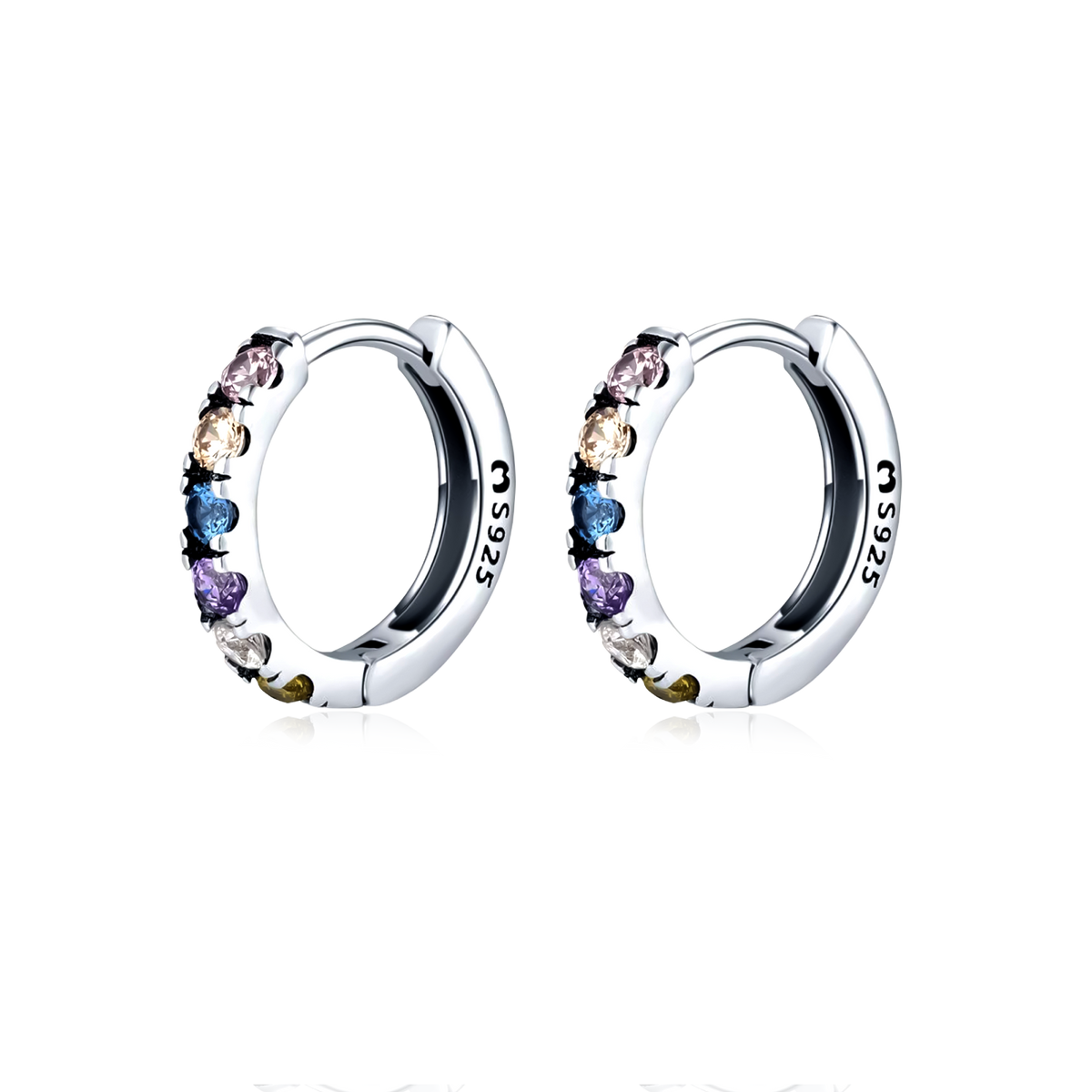 Boucles d'oreilles Zircones Colorées - LaMaisonDesBijoux