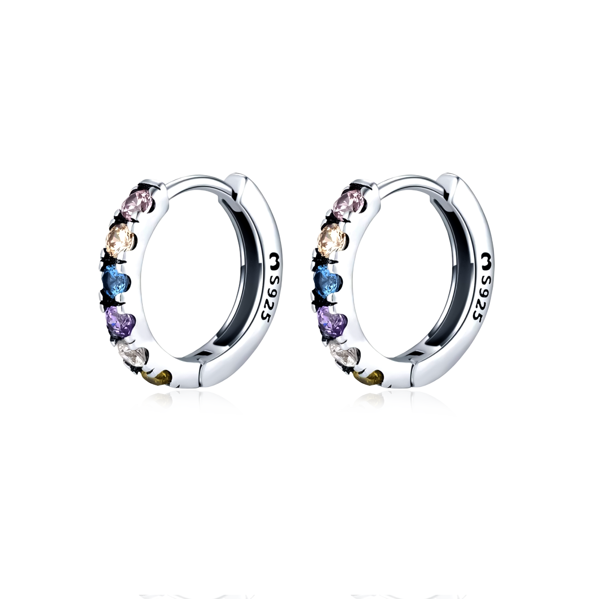 Boucles d'oreilles Zircones Colorées - LaMaisonDesBijoux