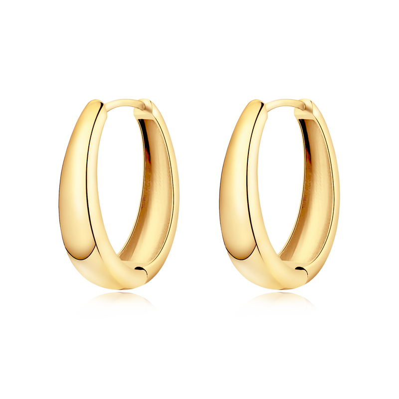 Boucles d'oreilles Anneaux Ovales - LaMaisonDesBijoux