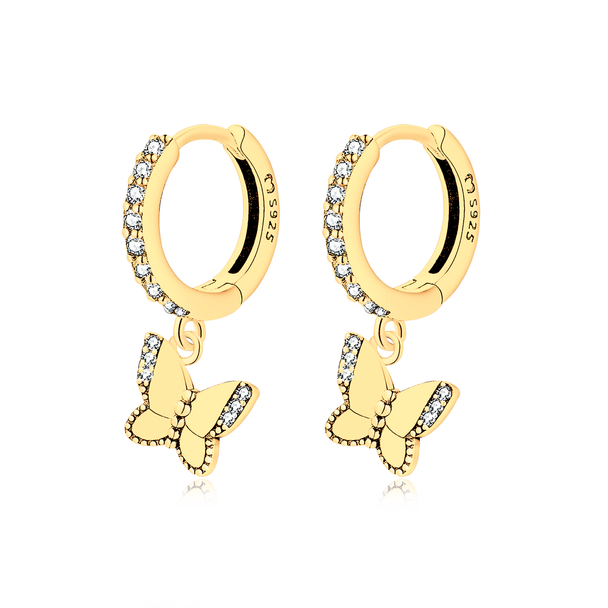 Boucles d'oreilles Papillon Illuminé - LaMaisonDesBijoux