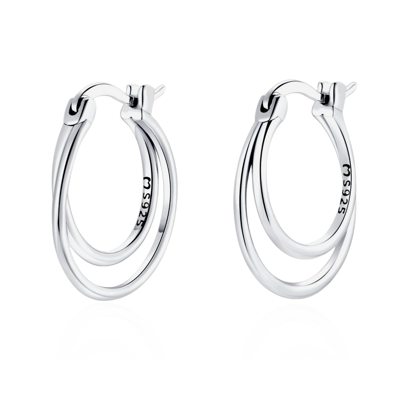 Boucles d'oreilles Double Anneau - LaMaisonDesBijoux