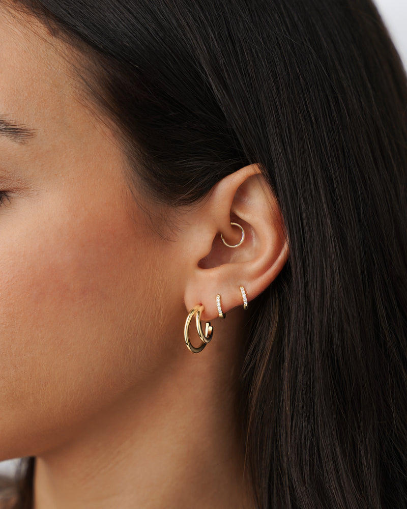 Boucles d'oreilles Demi-anneau Reflet - LaMaisonDesBijoux