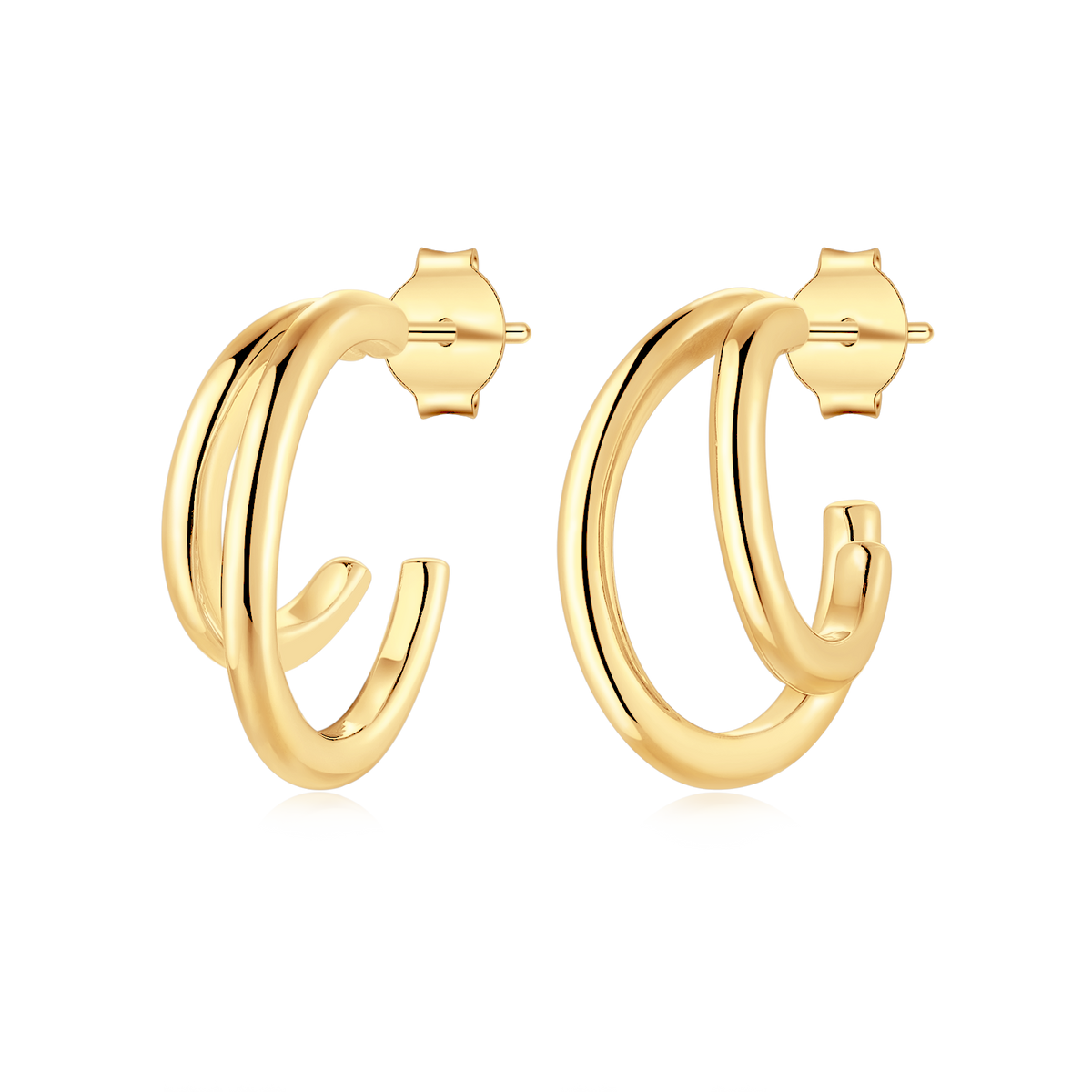 Boucles d'oreilles Demi-anneau Reflet - LaMaisonDesBijoux