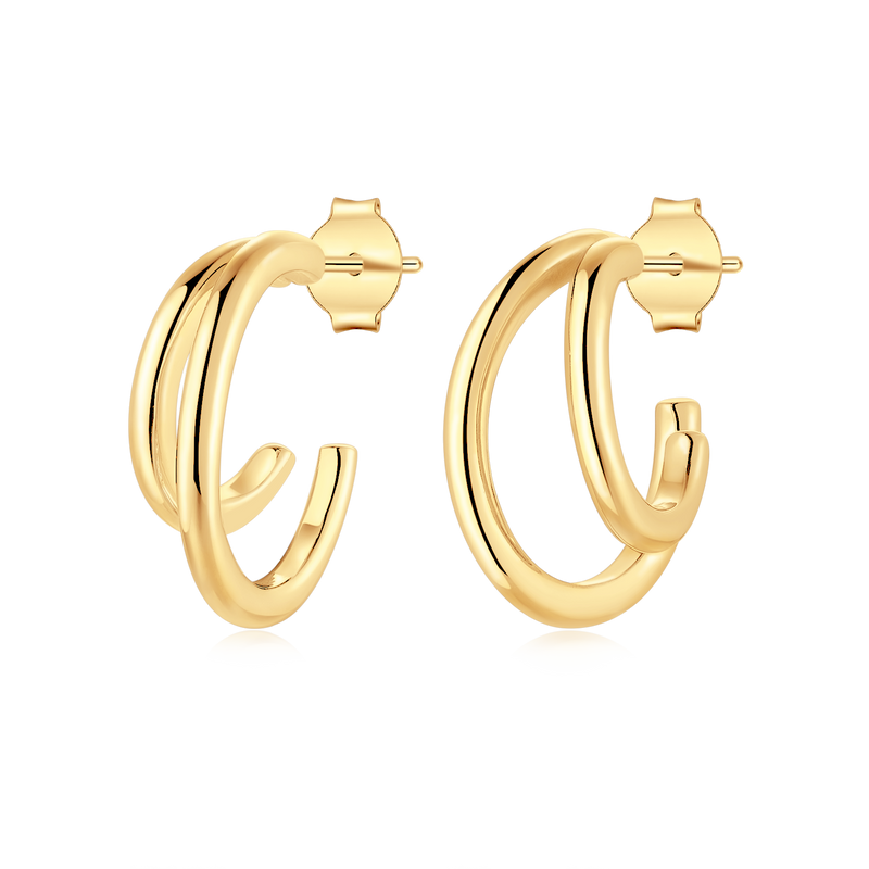 Boucles d'oreilles Demi-anneau Reflet - LaMaisonDesBijoux