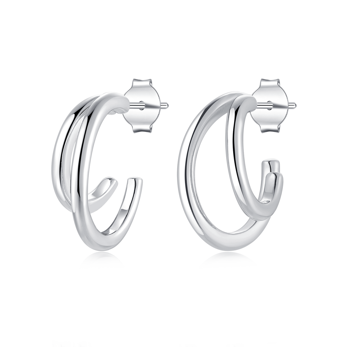 Boucles d'oreilles Demi-anneau Reflet - LaMaisonDesBijoux