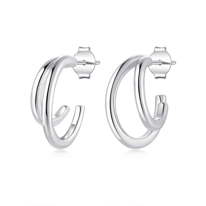 Boucles d'oreilles Demi-anneau Reflet - LaMaisonDesBijoux