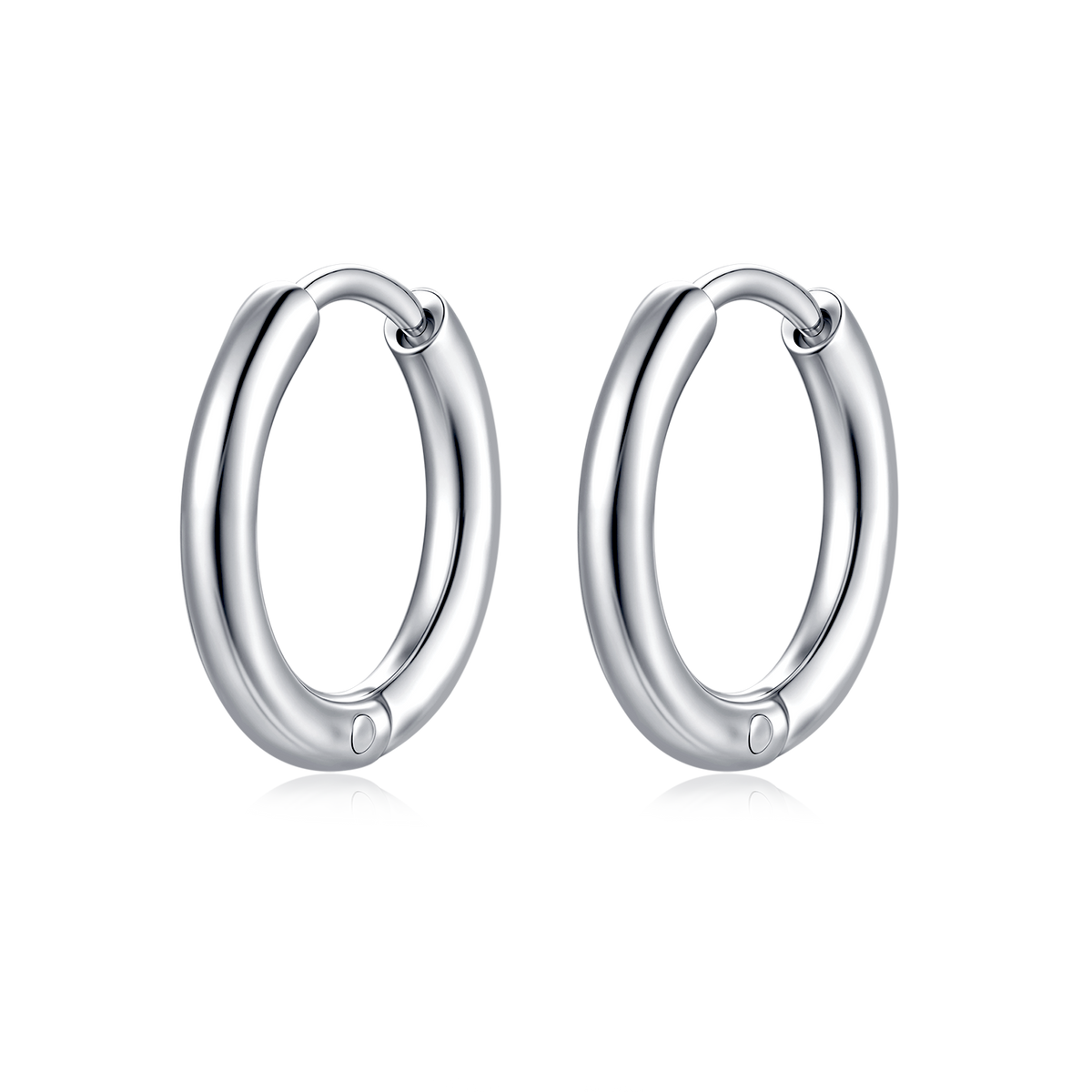 Boucles d'oreilles Rond Acier - LaMaisonDesBijoux