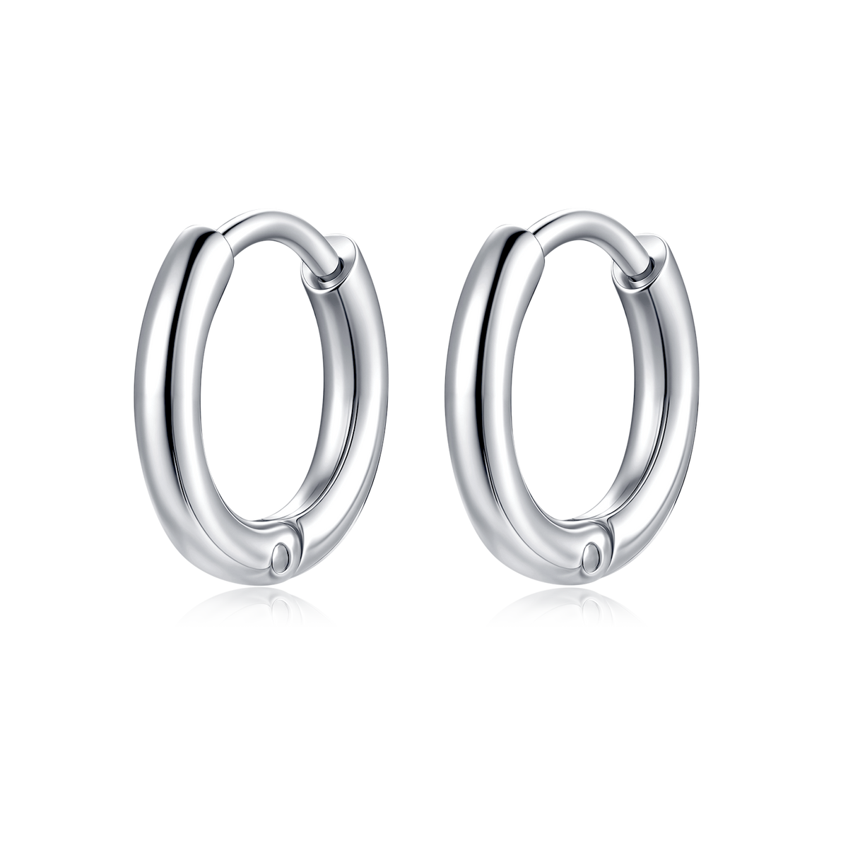 Boucles d'oreilles Rond Acier - LaMaisonDesBijoux