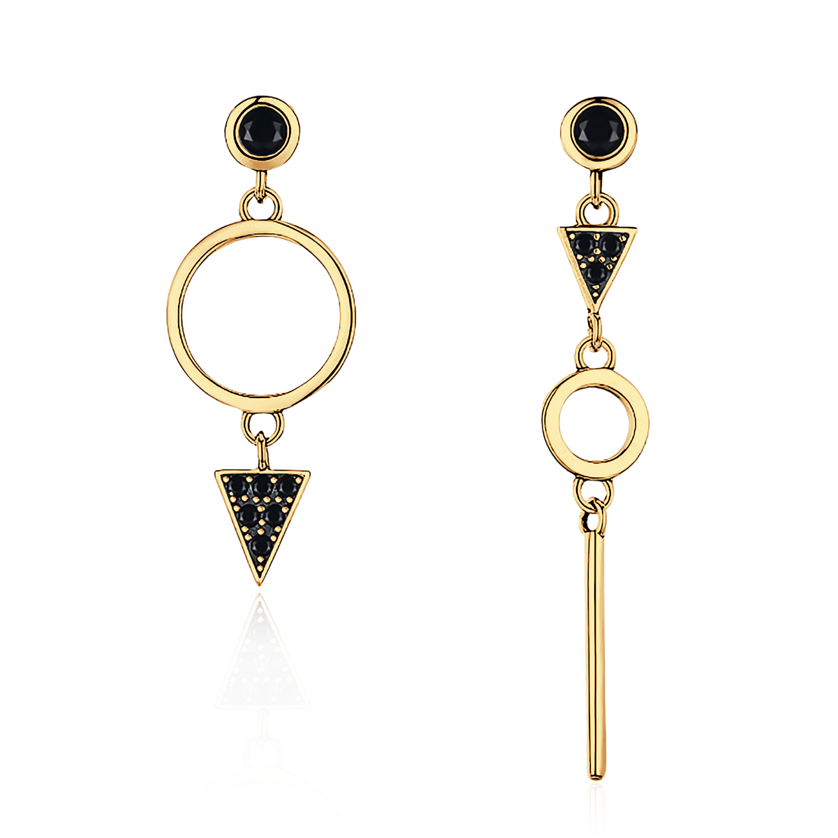 Boucles d'oreilles Spinelle Noire - LaMaisonDesBijoux