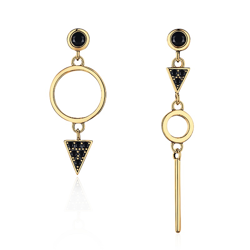Boucles d'oreilles Spinelle Noire - LaMaisonDesBijoux