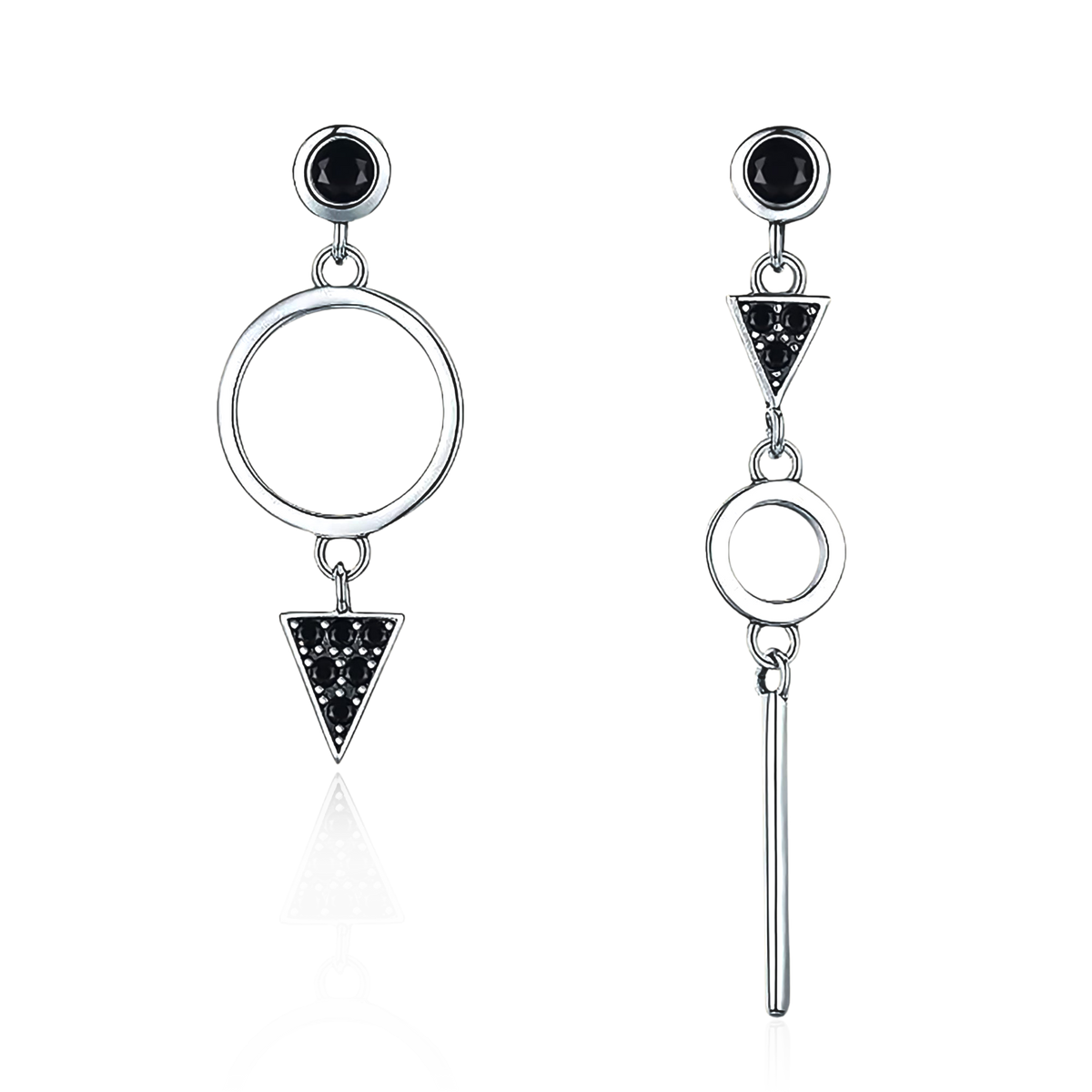 Boucles d'oreilles Spinelle Noire - LaMaisonDesBijoux