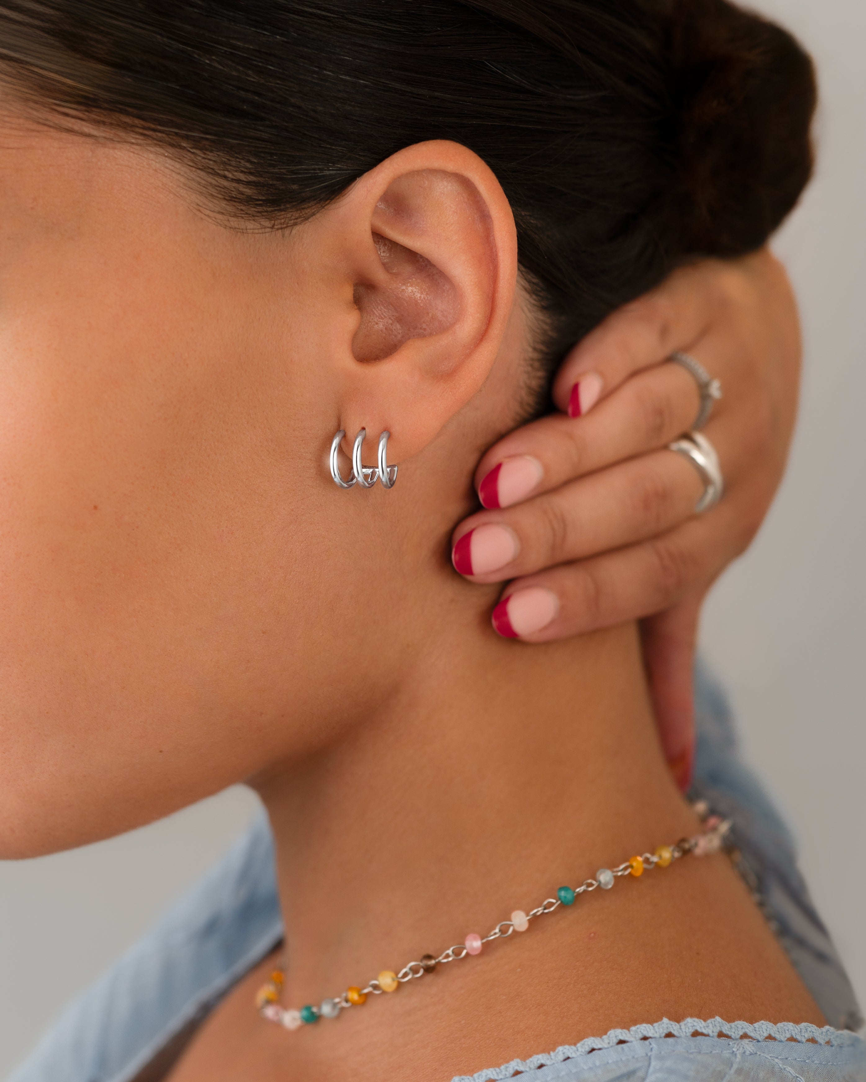 Boucles d'oreilles Demi-anneau Trident - LaMaisonDesBijoux