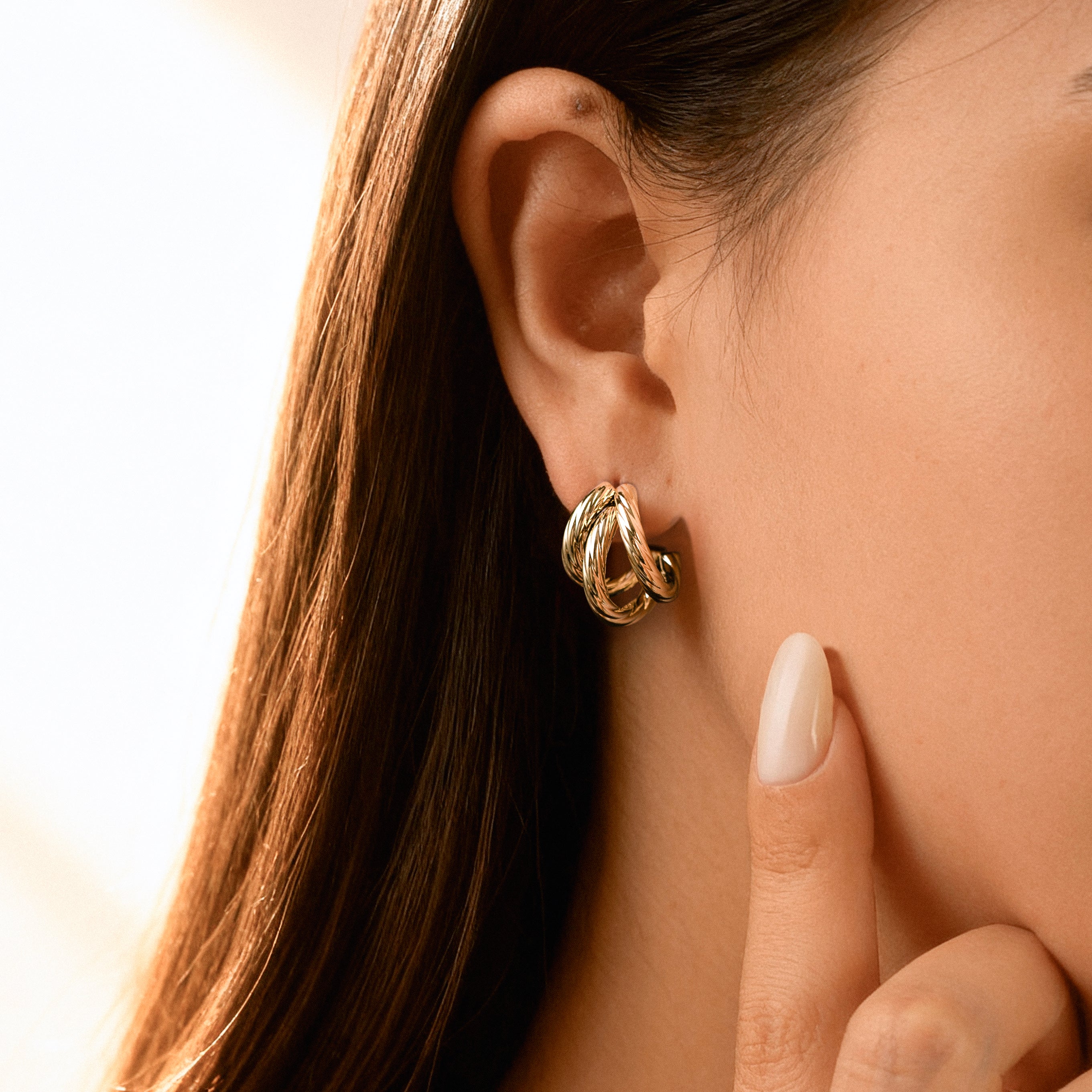 Boucles d'oreilles Demi-anneau Triage